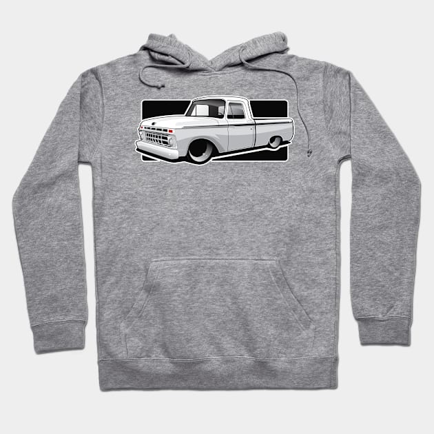 1961-66 fourth gen truck corner mint BW Hoodie by RBDesigns